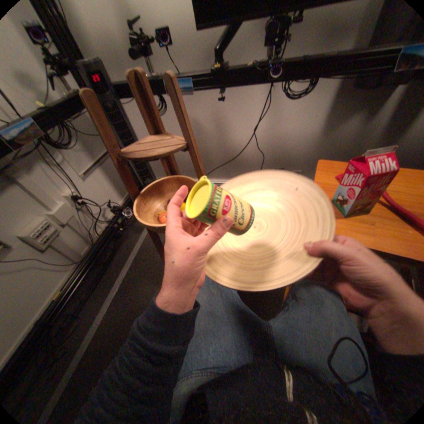 First RGB frame of HOT3D close-range manipulation three